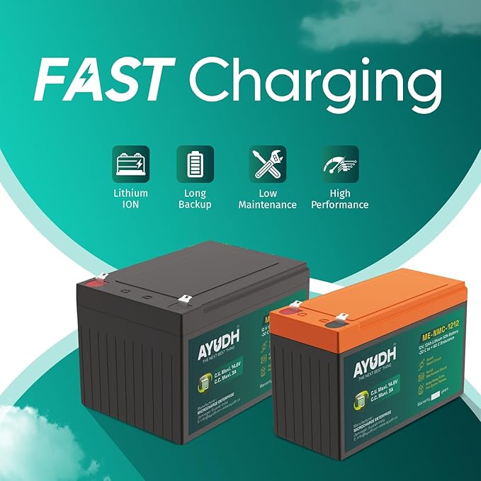 AYUDH 12V 12AH LFP Battery for Agriculture Spray Pump, Solar Light, Toys