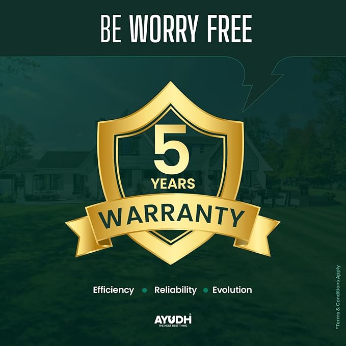 AYUDH 12.8V 100AH Lithium Ferro Phosphate (LiFePO4) Inverter Battery, Solar Compatible, 5 Years Warranty, Smart Bluetooth Connectivity