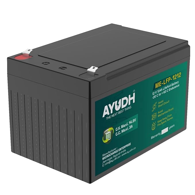 AYUDH 12V 12AH LFP Battery for Agriculture Spray Pump, Solar Light, Toys